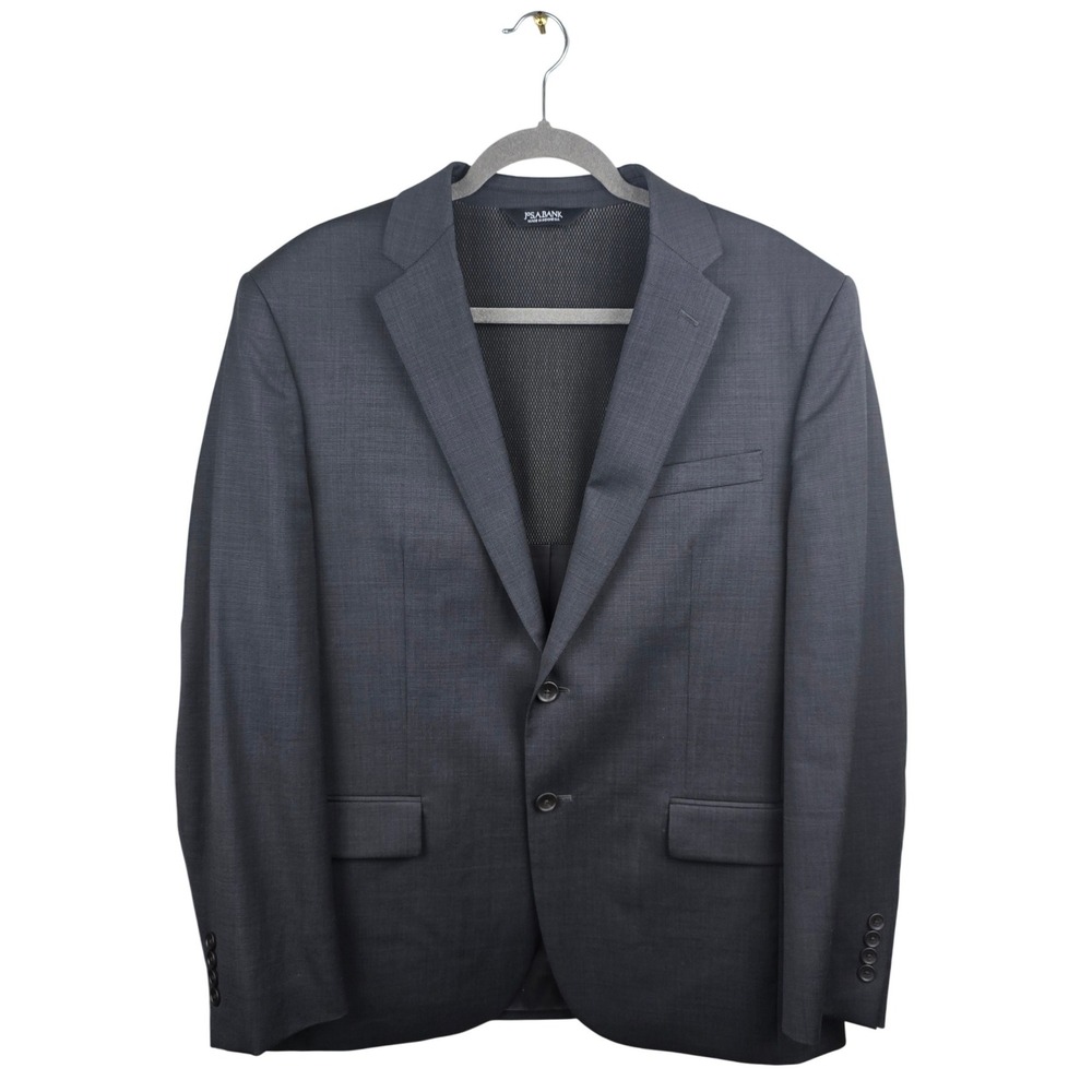 Jos. A. Bank Traveler Travel Tech Blazer Mens 42R Grey Slim Fit Wool Blend
